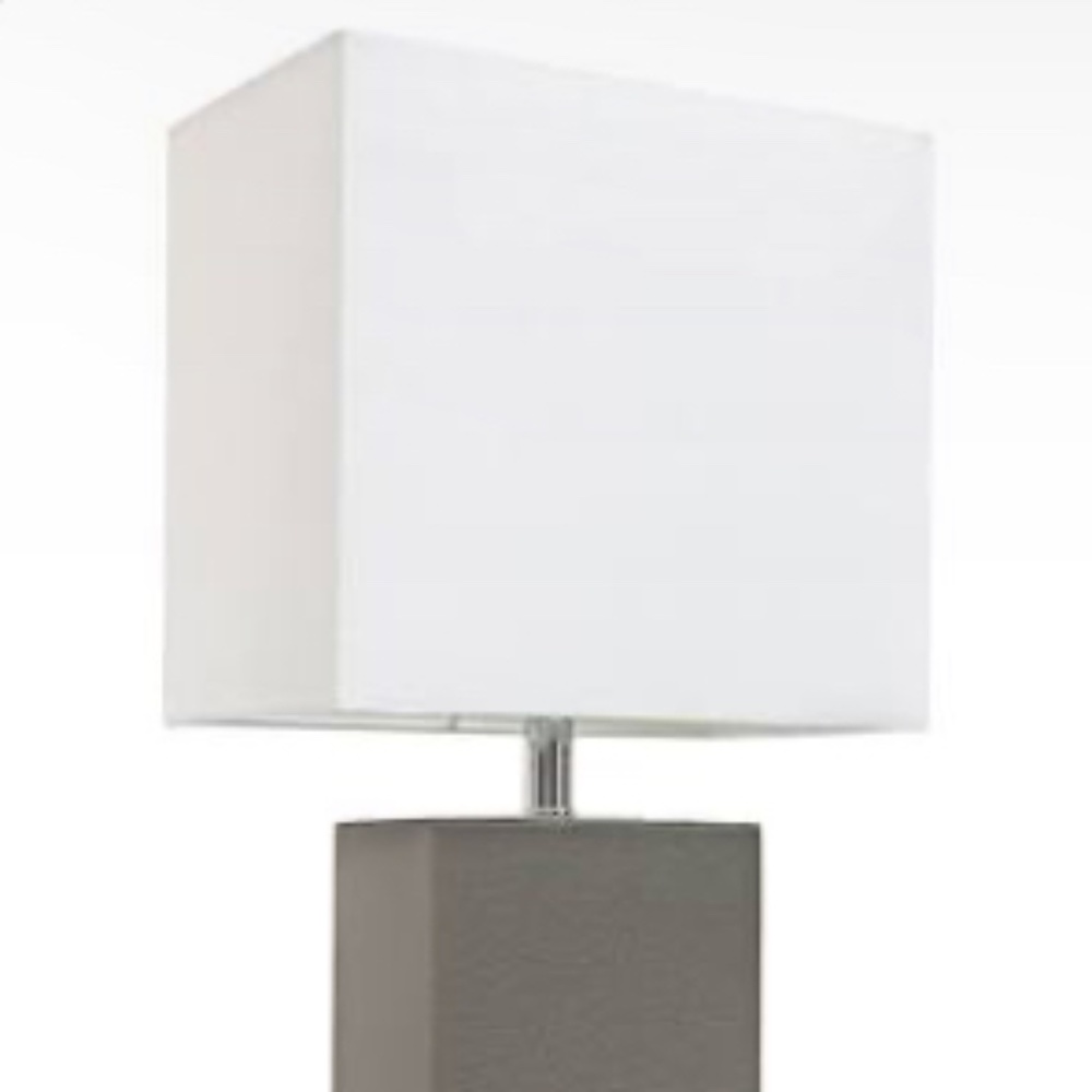 Gray Square Desk Lamp